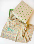 Personalised Space-Dye Organic Cotton Knitted Baby Blanket