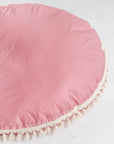 MINICAMP Large Rose Floor Cushion with Tassels - Cozy & Stylish Kids Playroom Essential by Minicamp at brixbailey.com