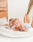 MINICAMP Big Floor Cushion with Pompoms - Colorful Drops Design for Kids & Teens by Minicamp at brixbailey.com