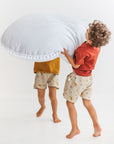 The MINICAMP Big Floor Cushion in Rhombus Diamond Grey - Comfort & Style for Kids by Minicamp at brixbailey.com