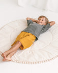 MINICAMP Kids Playmat in Ecru - Stylish, Soft & Handcrafted Nursery Playmat by Minicamp at brixbailey.com