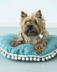 MINICAMP Turquoise Linen Dog & Cat Teepee with Pillow - Cozy Pet Bed for Small to Medium Pets by Minicamp at brixbailey.com