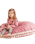 MINICAMP Large Rose Floor Cushion with Tassels - Soft & Stylish for Kids & Teens by Minicamp at brixbailey.com