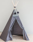 MINICAMP Grey Teepee Tent for Kids - Fun, Cozy & Imaginative Play Space by Minicamp at brixbailey.com