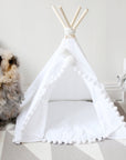 MINICAMP Rabbit Teepee Bunny Bed - Cozy Hideaway with Pompoms for Small Pets by Minicamp at brixbailey.com