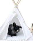 MINICAMP Rabbit Teepee Bunny Bed - Cozy Hideaway with Pompoms for Small Pets by Minicamp at brixbailey.com