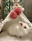 MINICAMP Rabbit Teepee Bunny Bed - Cozy Hideaway with Pompoms for Small Pets by Minicamp at brixbailey.com