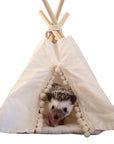 MINICAMP Hedgehog Bed Teepee with Soft Pad - Cozy Hideaway for Small Pets by Minicamp at brixbailey.com