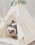 MINICAMP Hedgehog Bed Teepee with Soft Pad - Cozy Hideaway for Small Pets by Minicamp at brixbailey.com