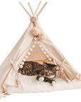 MINICAMP Teepee Tent for Cats, Dogs & Rabbits - Cozy Pet Retreat with Faux Fur Mat - 4 Sizes by Minicamp at brixbailey.com