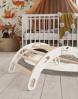 MAMOI® Kletterbogen, Kletterdreieck, Baby klettern, Regenbogenwippe aus holz, Holzbogen für Kinder, Spielplatz, Klettergerüst indoor ab 1 jahr 2/3 jahre, Montessori-1