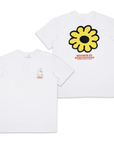 White Unisex Moomintroll Flower T Shirt