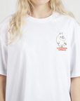 White Unisex Moomintroll Flower T Shirt