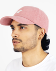 Pink Corduroy Cap with Embroidered Moomintroll