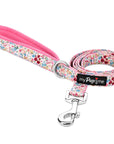Luxury Blue Meadow Floral Dog Lead for Chihuahuas, Toy Breeds & Small Puppies