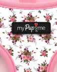 Luxury White Vintage Floral Harness by My Pup and Me