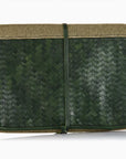 Herringbone Toiletry Wash Roll, Racing Green