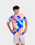 AIXO Abstract Mens Top Multicolour
