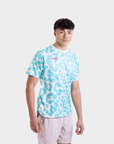 Aixo Leopard Mens Top Ivory