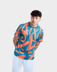 Aixo Tagged Mens Top Teal