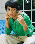 Claudine Linen Blouse - Jade