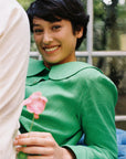Claudine Linen Blouse - Jade