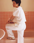 Maya Linen Trousers - White