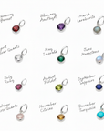 July Birthstone Necklace with Initial Charm | Ruby Gift for Her