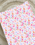 Anti-Roll Wedge Changing Mat - Magenta Pink Floral Print