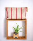 Premium linen and cotton toiletry bag with red stripes, stylish large travel organizer, durable French-inspired design, best-selling gift for men by Maison Elhoria at brixbailey.com