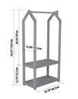 House Shaped Clothes Rack with Storage