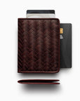 Herringbone Wallet, Bordeaux Red