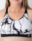 Maternity & Nursing Sports Bra | B-F Cup | Marble Print