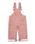 Maroon Check Seersucker Dungarees
