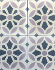 Luxury MAROQ blue and white cement floor tiles, traditional Moroccan design by Maria Starling, premium handcrafted bathroom and kitchen tiles by Maria Starling Design at brixbailey.com