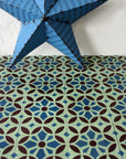 Luxury MAROQ cement floor tiles, turquoise and white Moroccan-inspired design, premium handcrafted tiles for walls and floors by Maria Starling Design at brixbailey.com