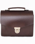 Executive Handmade Leather Sugarcube Grande - Marsala Red