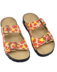 Red and Yellow Limited Edition Leather Sandals