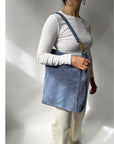 Meletti Powder Blue Suede