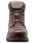 Men's 6" Comfort Work Boot Dark Brown Leather Boots-4