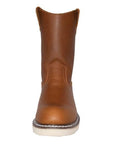 Men's 8" Side Zipper Composite Toe Pull On Wellington Leather Boots-4
