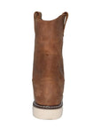 Men's 8" Side Zipper Pull On Wellington Leather Boots-2