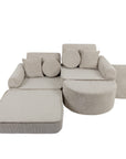 Medium Modular Sofa for Kids in Ecru Plus