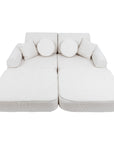 Medium Modular Sofa for Kids in Boucle White