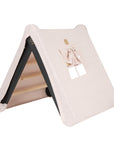 Black Ladder House With a Pink Cover