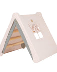 Grey Ladder House With a Pink Cover