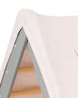 Grey Ladder House With a Pink Cover