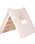 White Ladder House With a Pink Cover