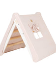 White Ladder Playhouse with Pink Canopy