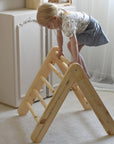 Wooden Pikler Climbing Ladder - Natural Wood
